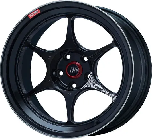 Enkei Pf06 17X9 / +45 Et / 5X100 Bp - Black Machined 1