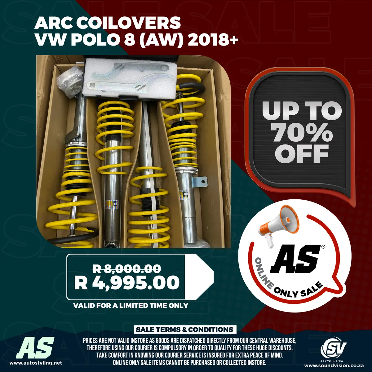 Arc Coilovers Vw Polo 8 (Aw) 2018+ 1