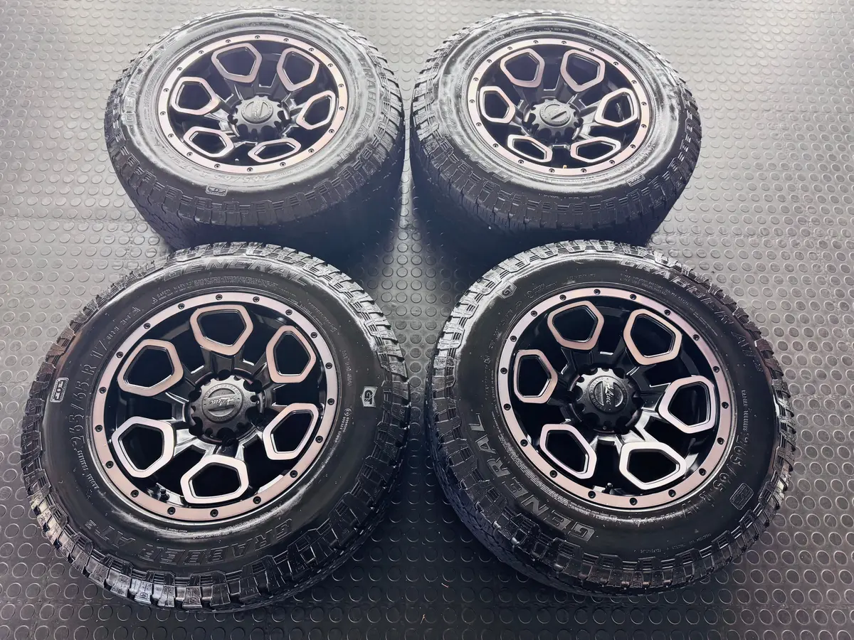 Rim & Tyre Combo Deal 17” Aline Summit + Grabber At3 Tyres Used 1