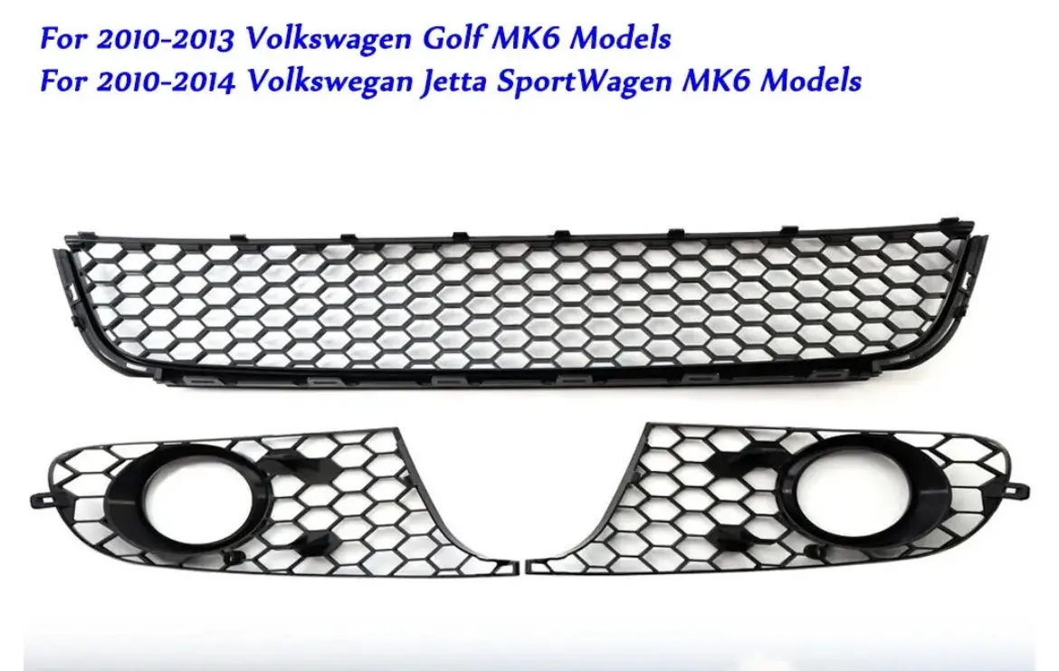 Vw Golf 6 (Non Gti ) Bumper Grill Kit 2