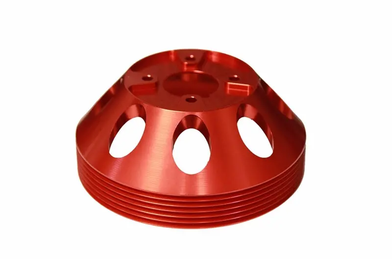 Torque Solution Lightweight Water Pump Pulley (Red): Hyundai Genesis Coupe 3.8 2010+ 1