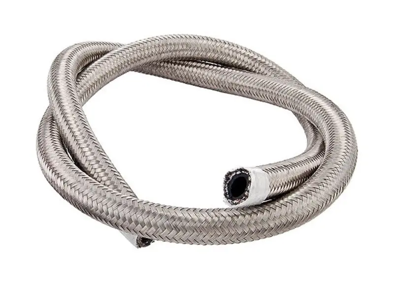 Torque Solution Stainless Steel Braided Rubber Hose -10An 5Ft (0.56In Id) 1