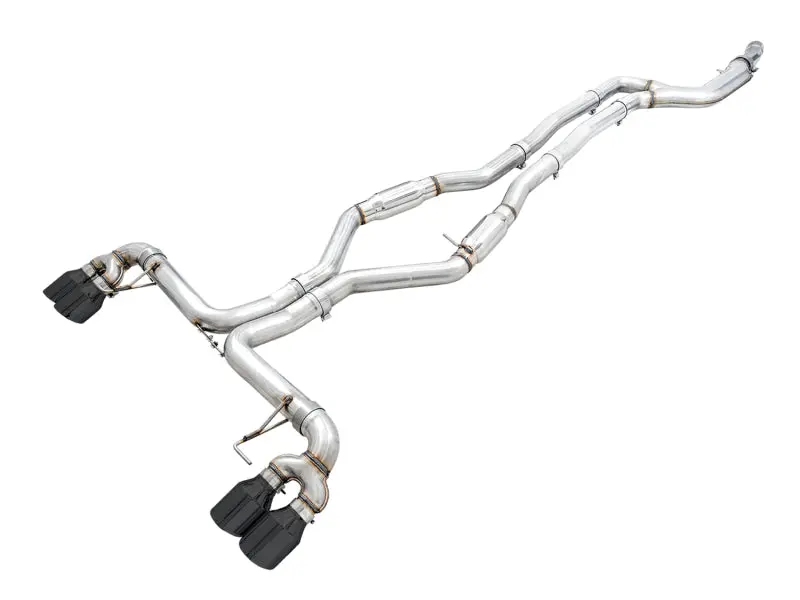 Awe Tuning 2019+ Bmw M340i/M440i (G20/G22) Track Edition Exhaust - Quad Diamond Black Tips 1