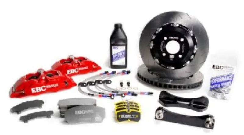 Ebc Racing 01-13 Mini Cooper S R53/R56 1.6L Red Apollo-4 Calipers 330Mm Rotors Front Big Brake Kit 1