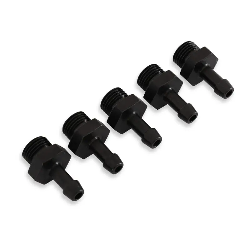 Aem Adjustable Fuel Pressure Regulator Barb Fitting -6 (9/16In-18) To 7Mm - 5 Pack 1