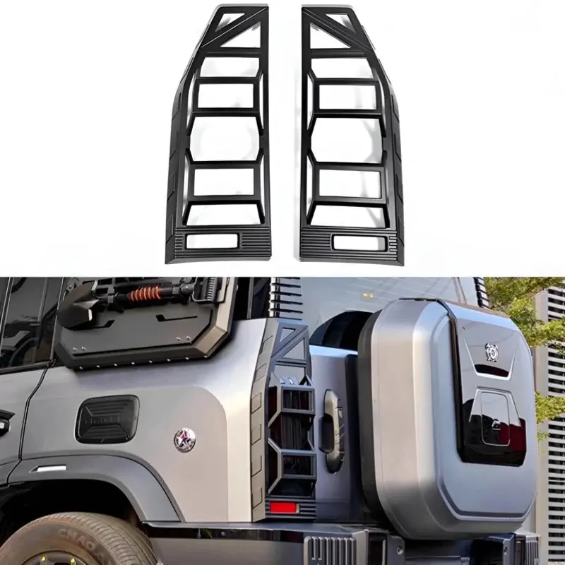 Jetour T2 Tail Light Trim Cover Pair Gloss Black 1