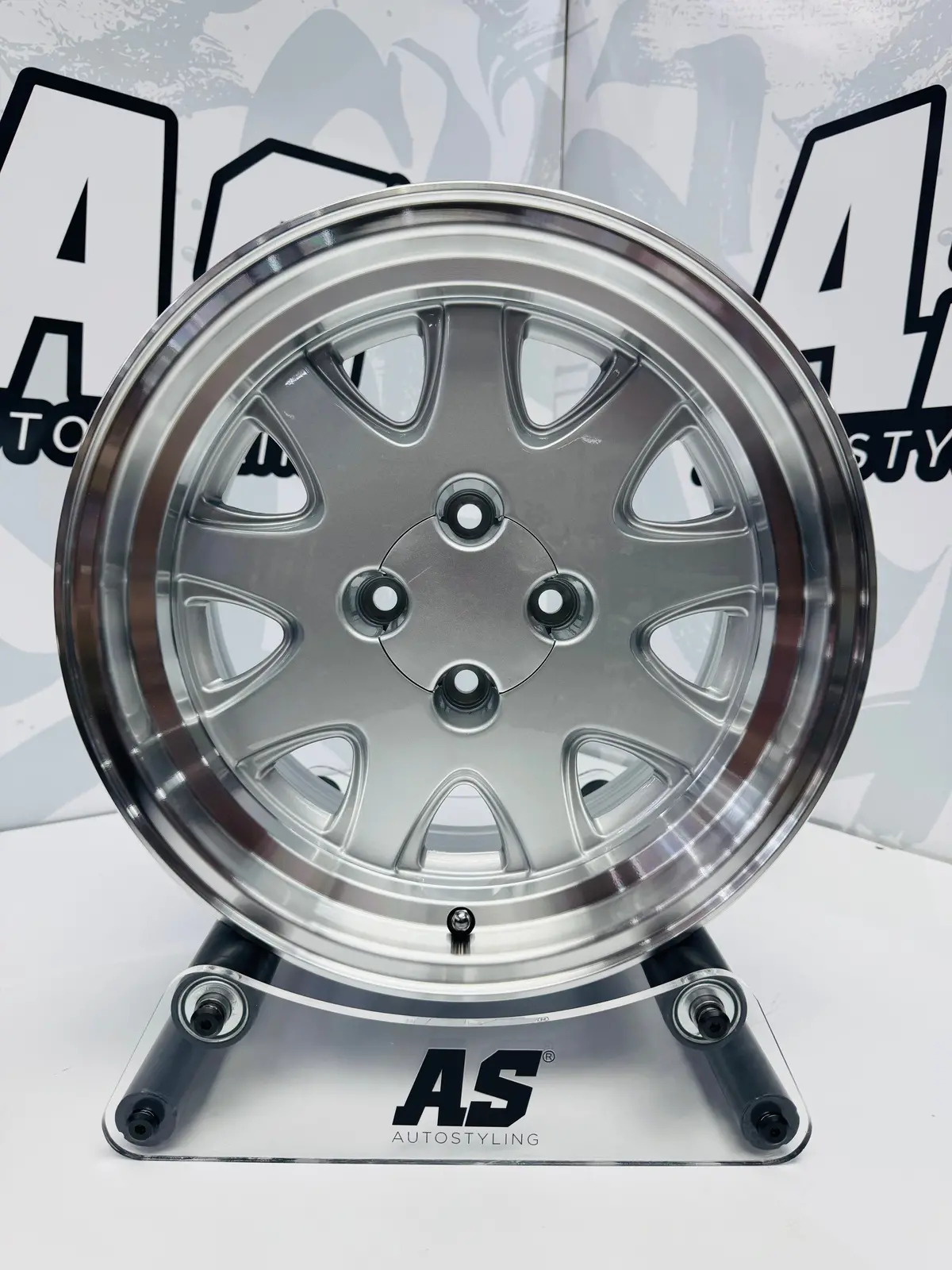 15” As-Twincam  4X100 Pcd Dished Silver 1