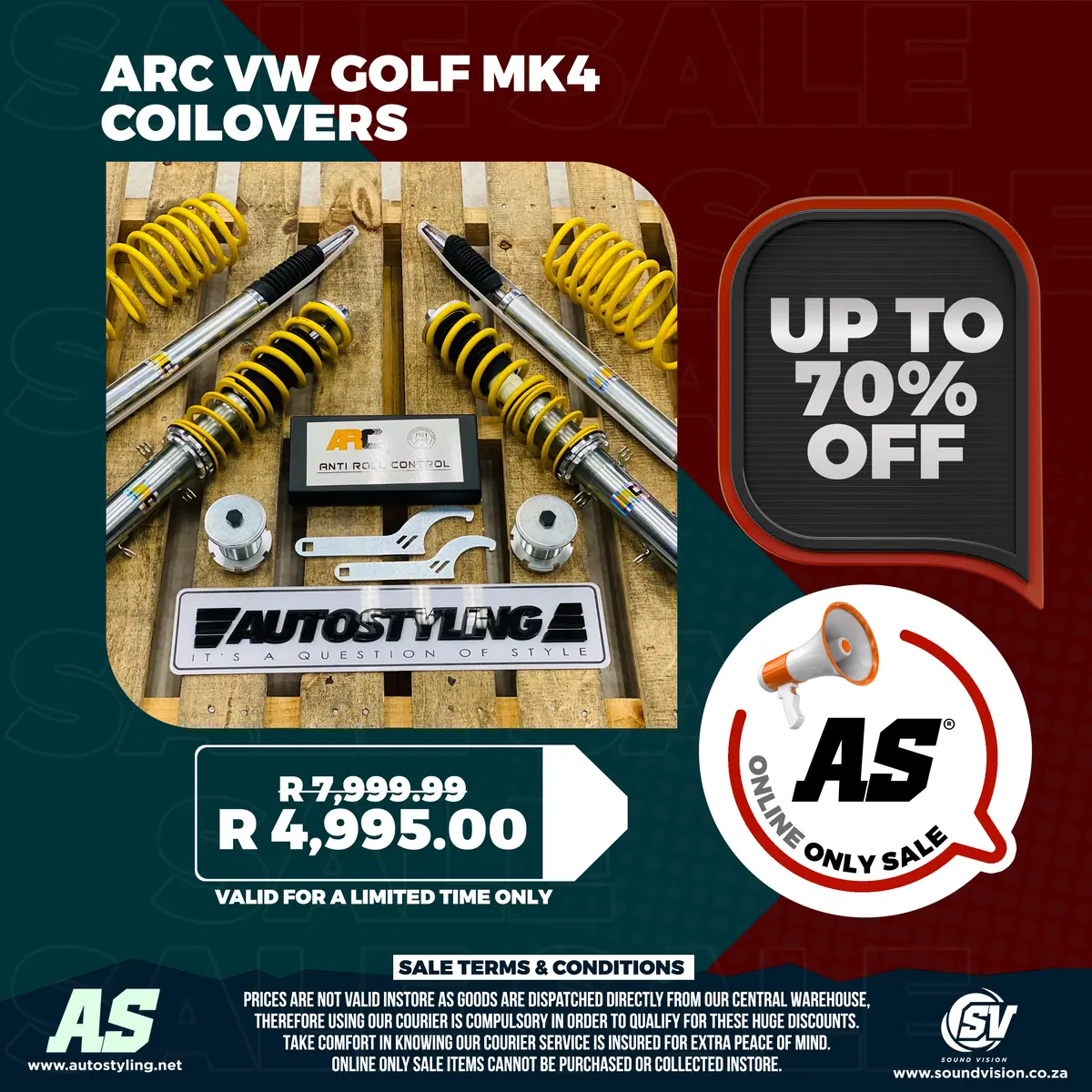 Arc Vw Golf Mk4 Coilovers 1