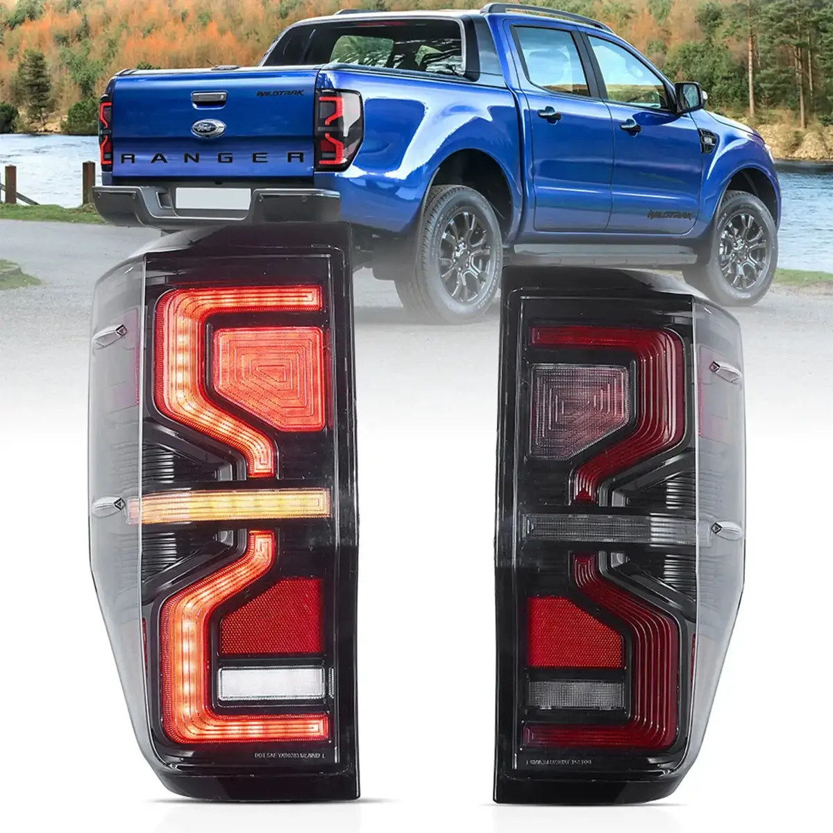 Vland Full Led Tail Lights For Ford Ranger (T6) 2012-2022 1