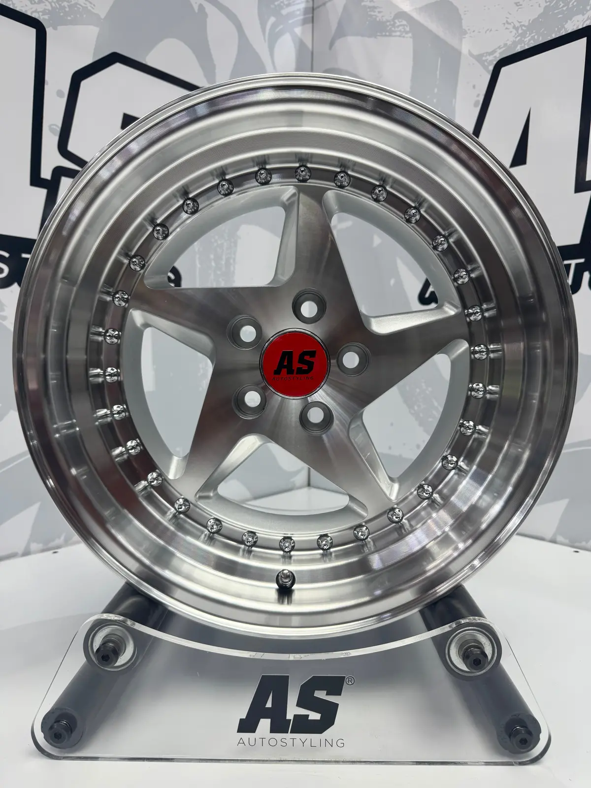 15” As-Rari M7907 5X100 Silver 1