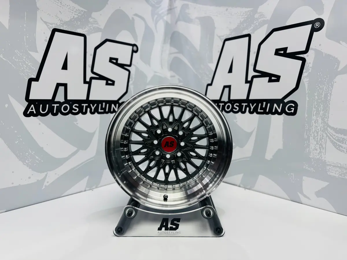15” As- M7579 4/100 4/114 Gunmetal Grey Wheels 1