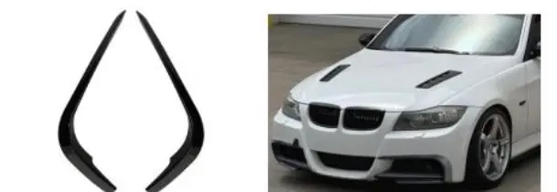 Bm E90 Prefacelift Mp Gloss Black  Bumper Canards 1