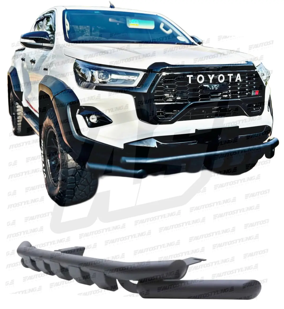 Toyota Hilux 2016+ Bumper Guard / Nudge Bar / Styling Bar Black 1