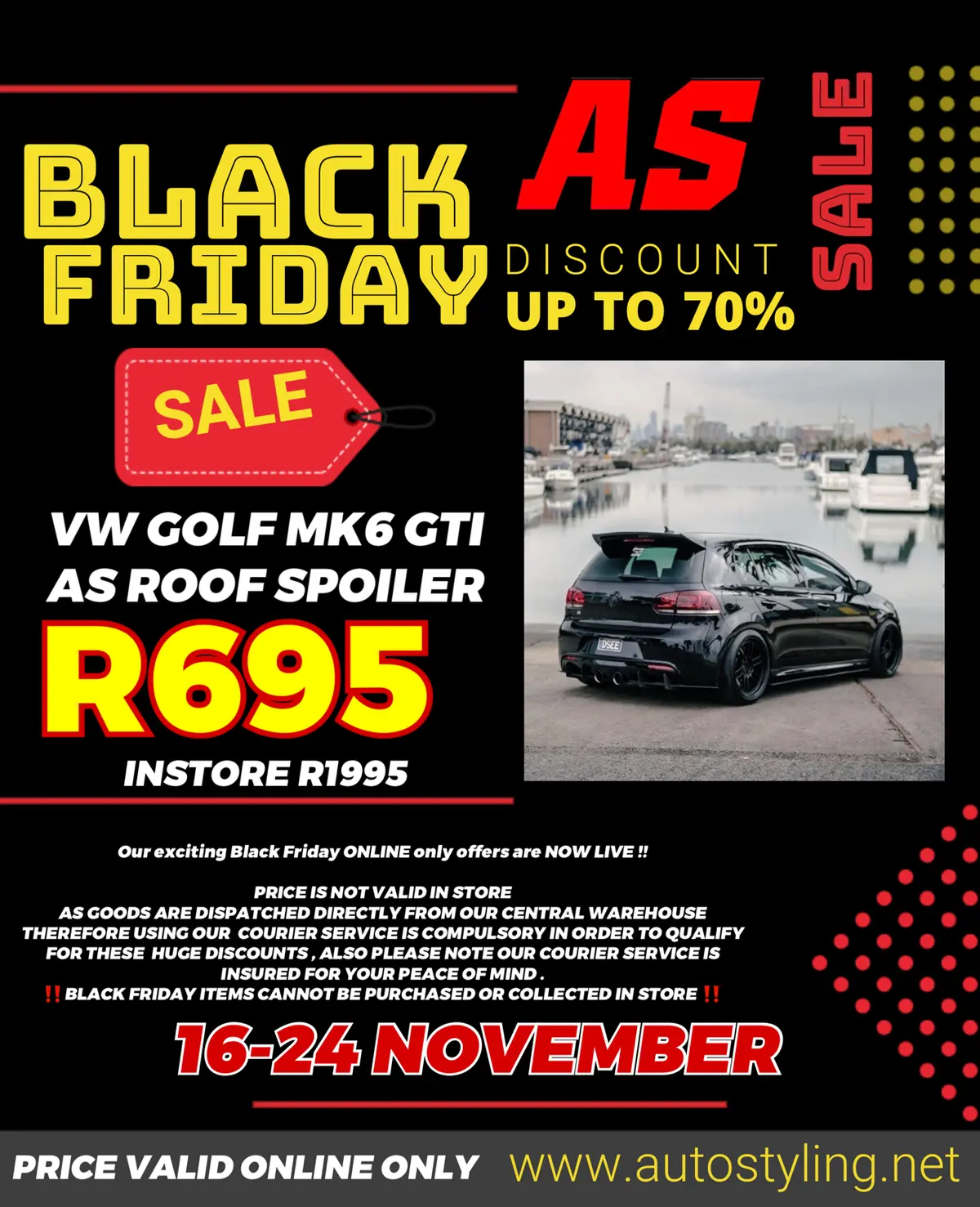 Vw Golf 6 Gti As Style Roof Spoiler 1