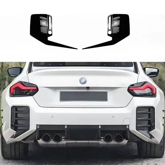 M2 Rear Bumper Air Vent Cover Gloss Black Trim For Bmw G87 M2 Coupe 2022-2024 1