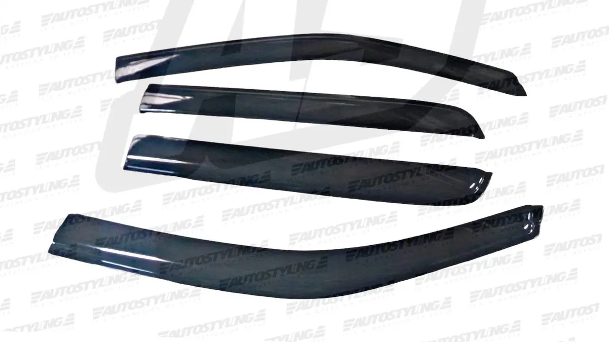 Ranger 2012-2016 4Pce  Gloss Black Injection Moulded  Windshields Gloss Black 1