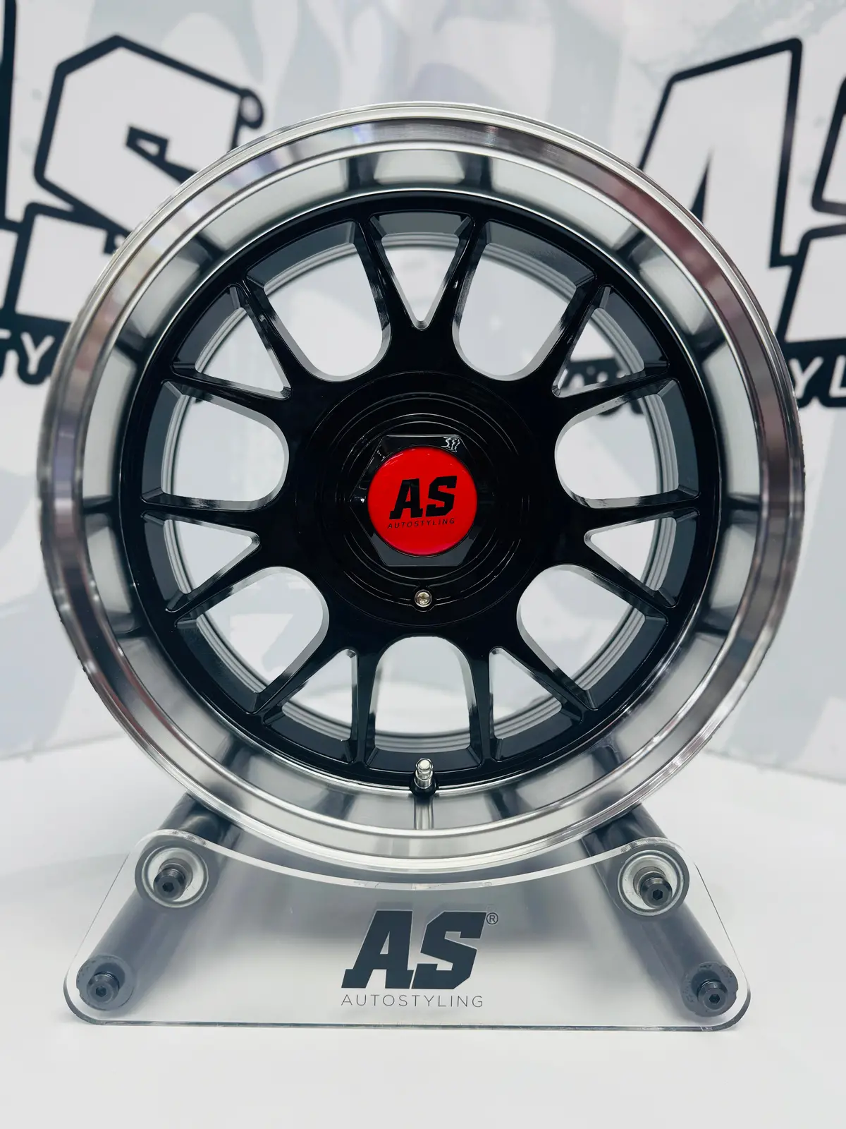 15” As- 7567 5X100 & 5X114 Black  Machine Lip Wheels 1