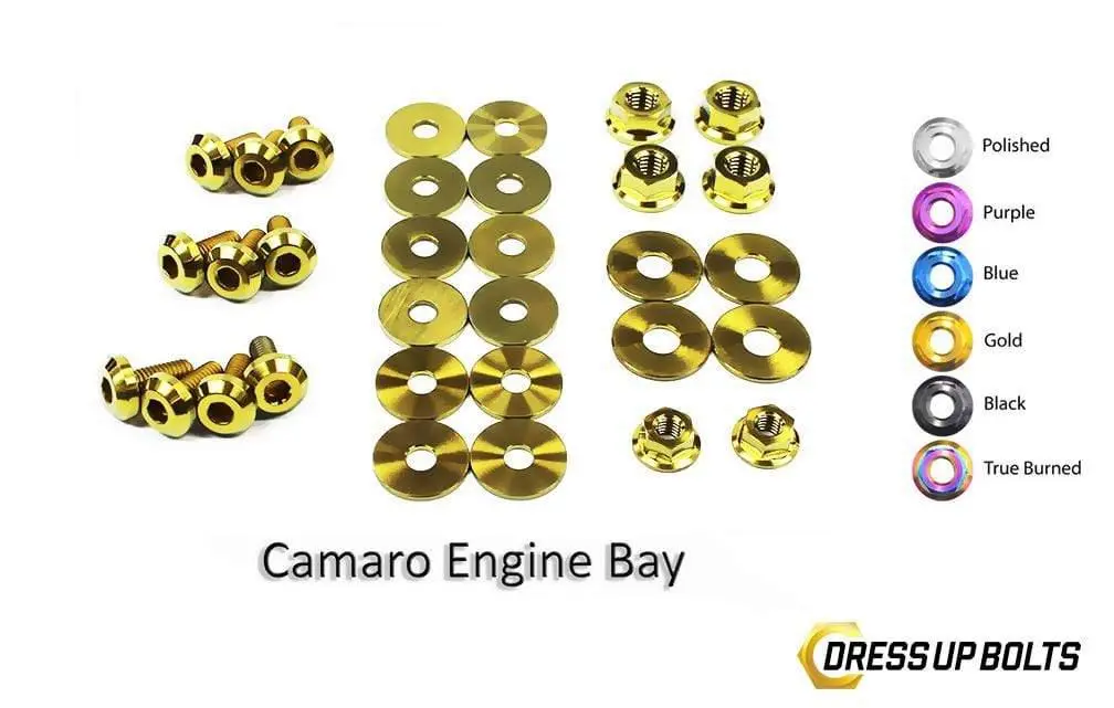 Chevrolet Camaro (2010-2015) Titanium Dress Up Bolts Engine Bay Kit 1