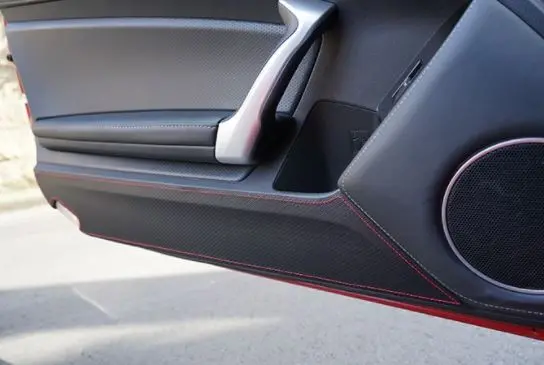 Revel Gt Design Kick Panel Cover (Red Stitch) 13-16 Scion Frs / 13-19 Subaru Brz - 2 Pieces 1