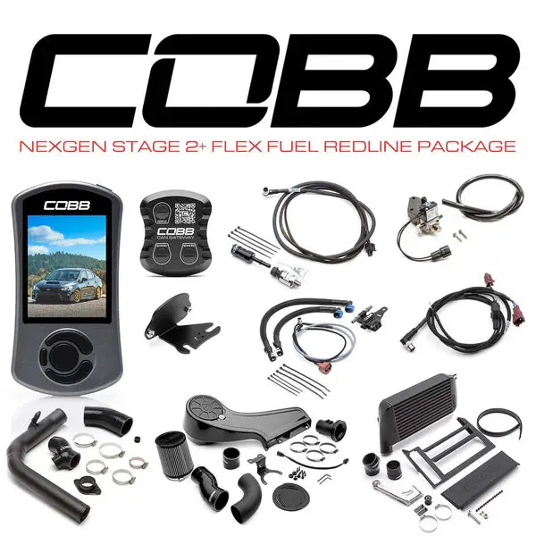 Cobb 18-21 Subaru Wrx Nexgen Stage 2 + Can Flex Fuel Redline Carbon Fiber Power Package - Black 1