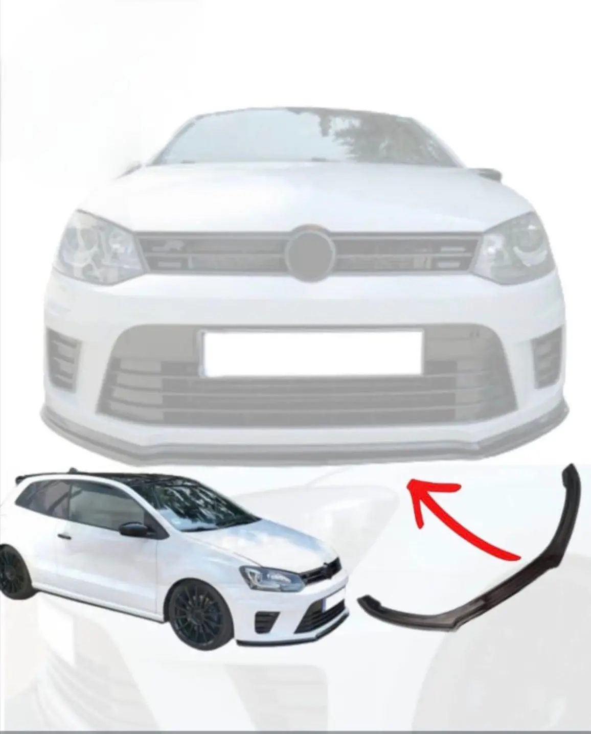 Polo 6 Wrc Front Spoiler ( Only Fits Wrc Bumper) 1