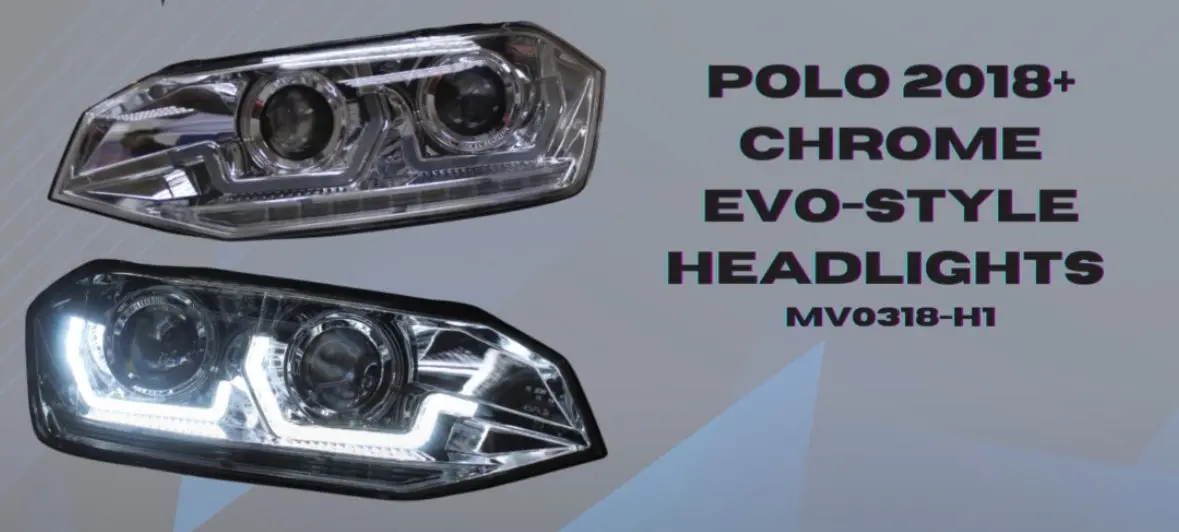 Vw Polo 8 Evo Angel Eye Headlights Chrome 1