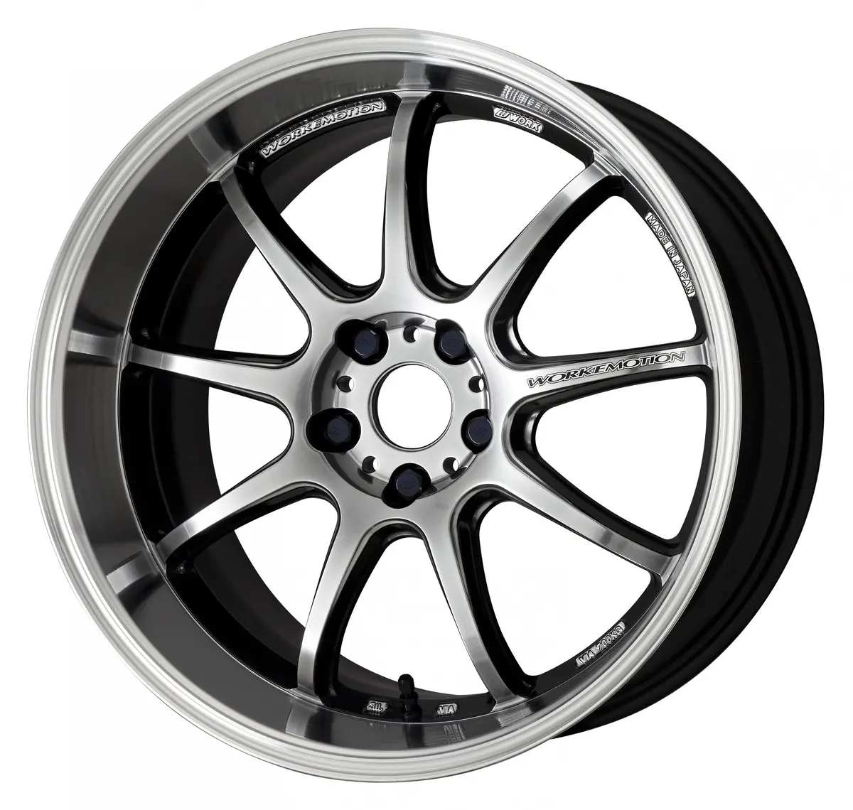 Work D9r 19X9.5 +23 Gt Silver Cut Clear 5X114.3 1