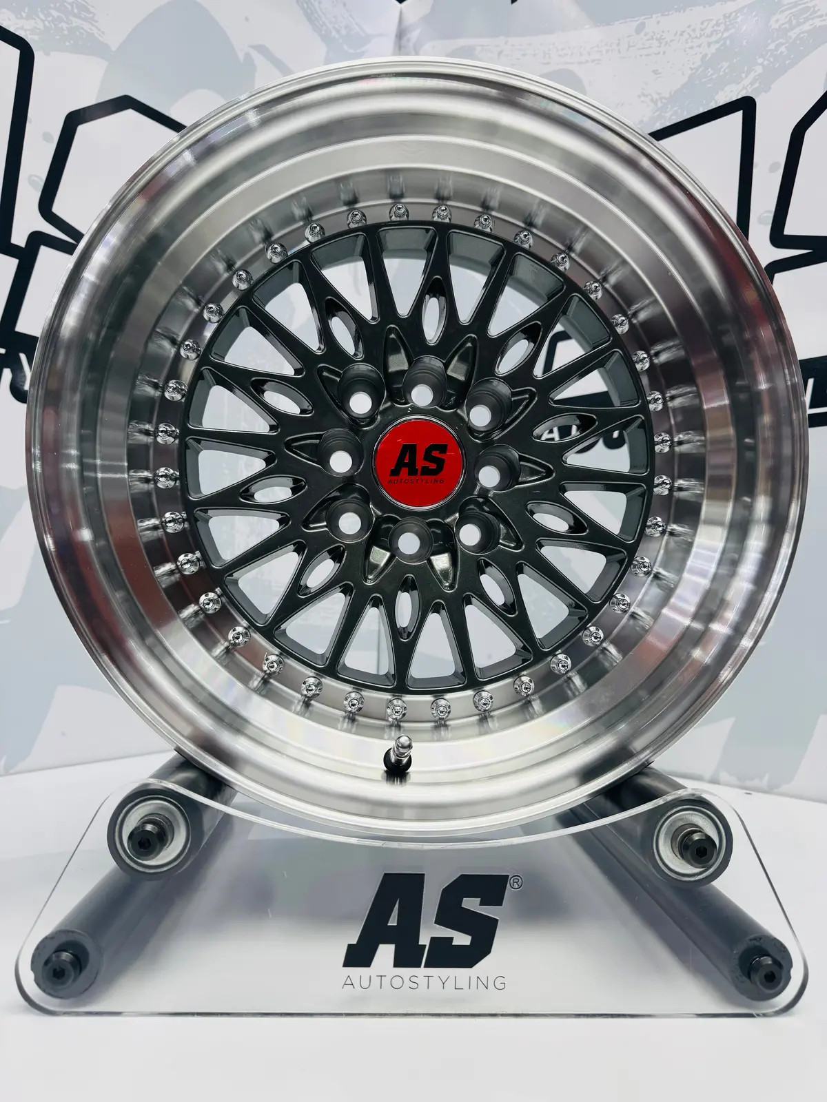 15” As-7164  Gunmetal 4/100 4/108 Wheels 1