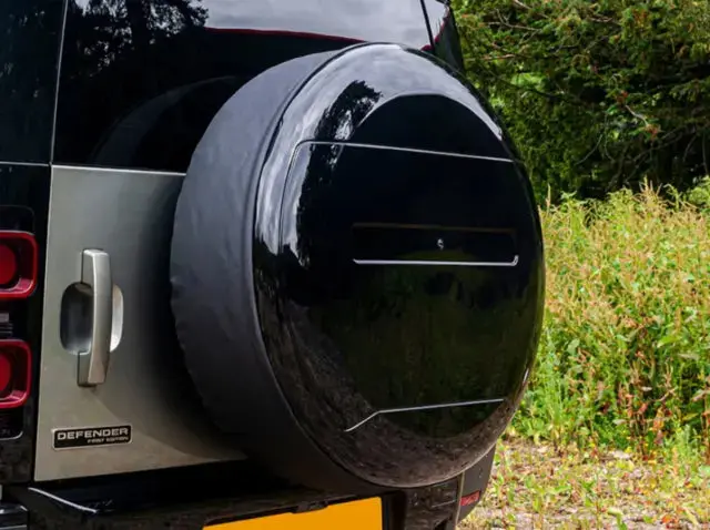Landrover Defender 110  Spare Wheel Cover Black 1