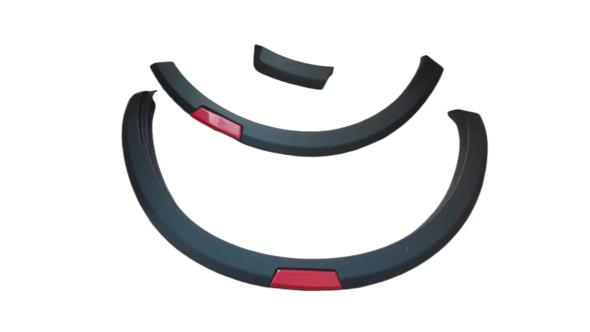 Nissan Navara Pro 4X Style 2016-2020 Fender Flares With Red Inserts 1