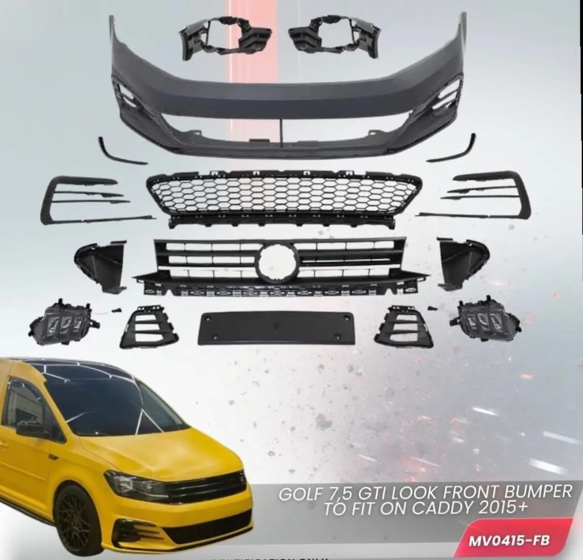 Vw Caddy 2015+ To Mk7.5 Gti Bumper Kit Upgrade 1