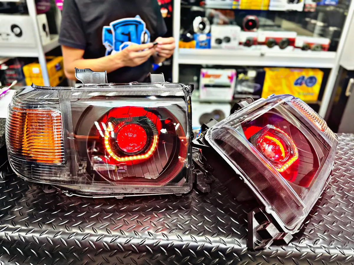 Toyota Landcruiser 79 2008-2023 Angry Eye Led Headlights With Color Control App On Your Phone 1