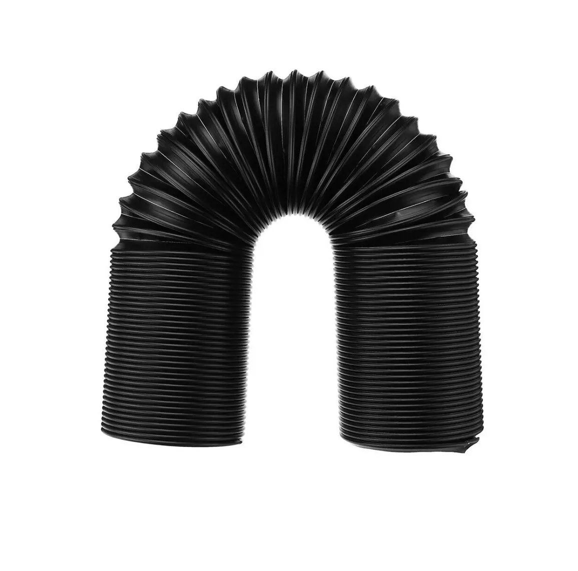 76Mm 1M Car Air Intake Cold Pipe Flexible Ducting Feed Hose Induction Kit Black 1