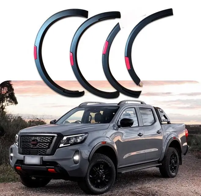 Nissan Navara Pro 4X Style 2021+ Fender Flares With Red Inserts 1
