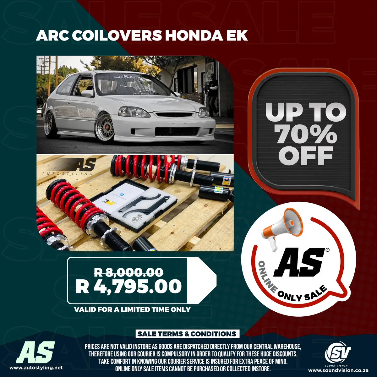 Arc Coilovers Honda Ek 1