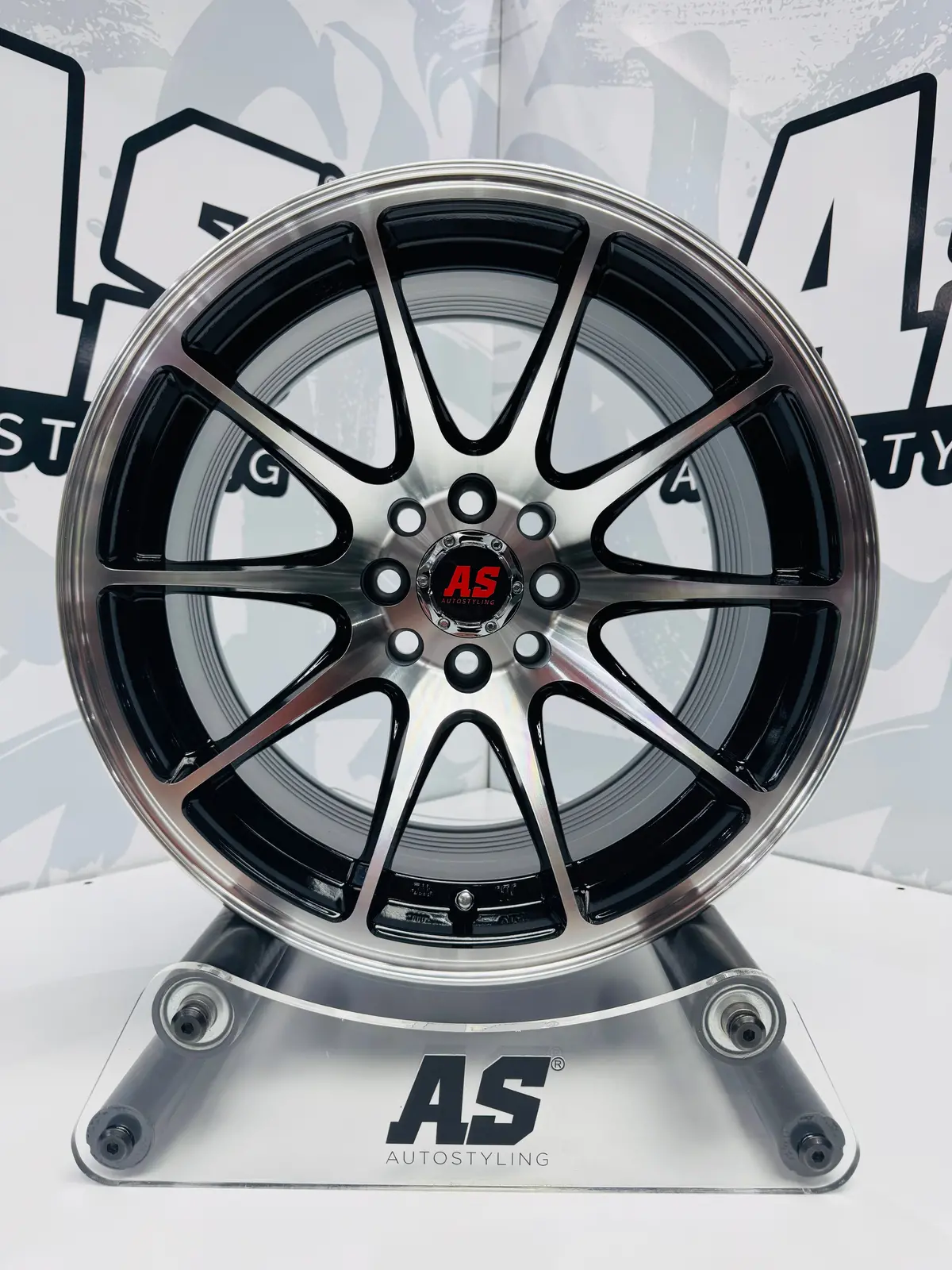 15” As Xxr - M7549 4X100 4X108 Machine Black 1