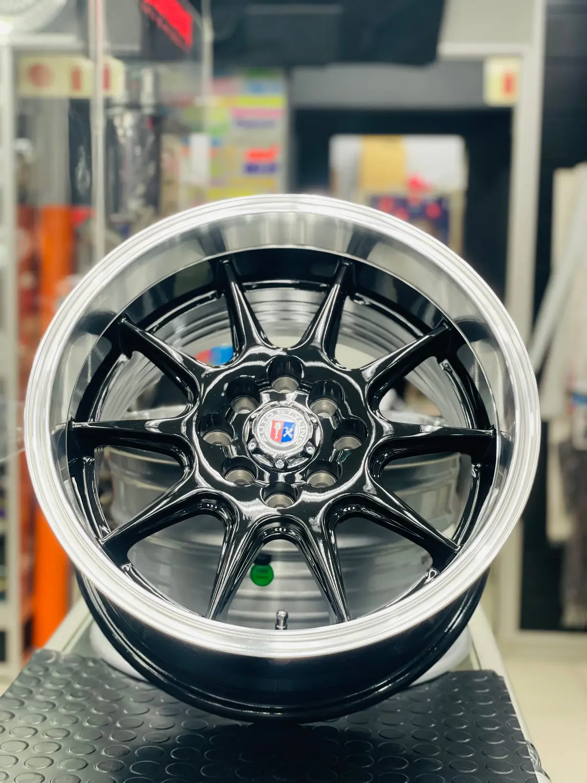 15” As- 7166 4/100 4/114 Gloss Black Wheels 1