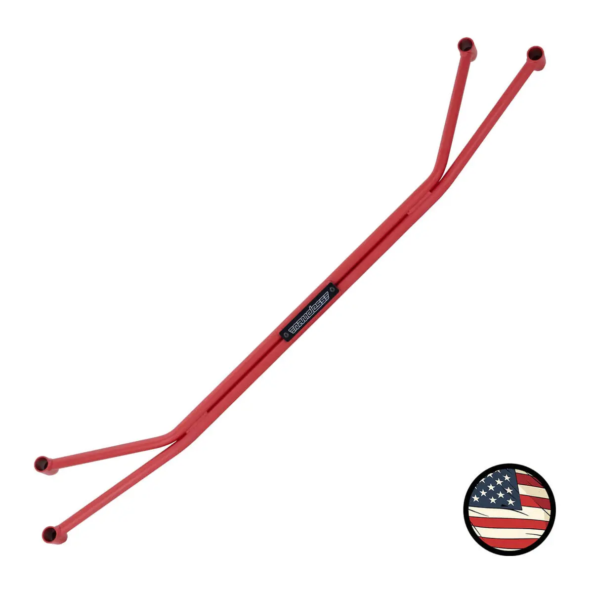 Front Strut Tower Brace - 2017-2023 Subaru Impreza Sedan - Wrinkle Red 1