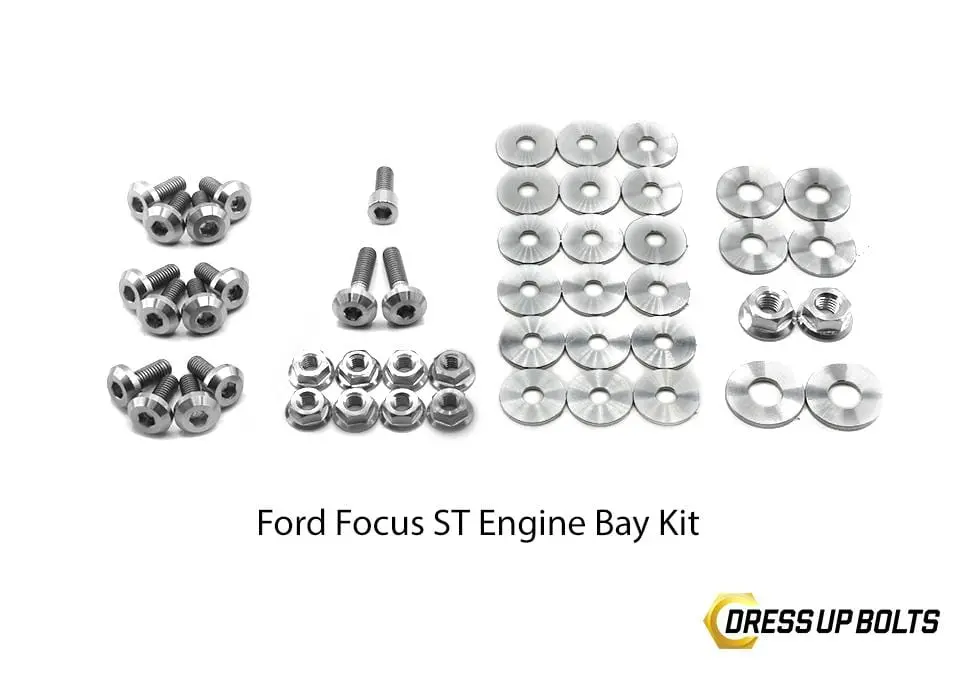 Ford Focus St (2011-2014) Titanium Dress Up Bolt Engine Bay Kits 6