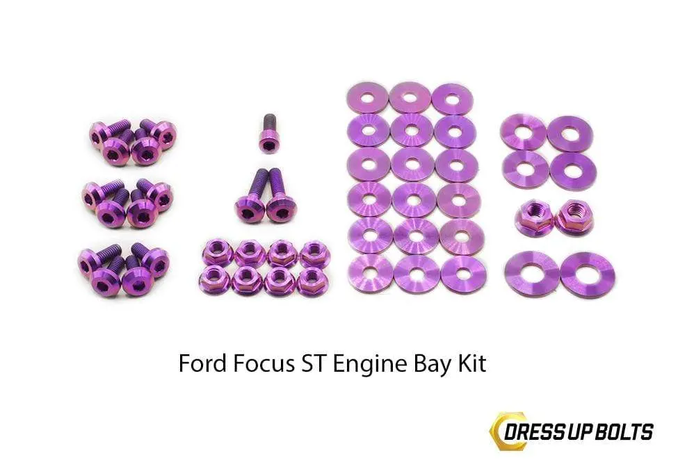 Ford Focus St (2011-2014) Titanium Dress Up Bolt Engine Bay Kits 6