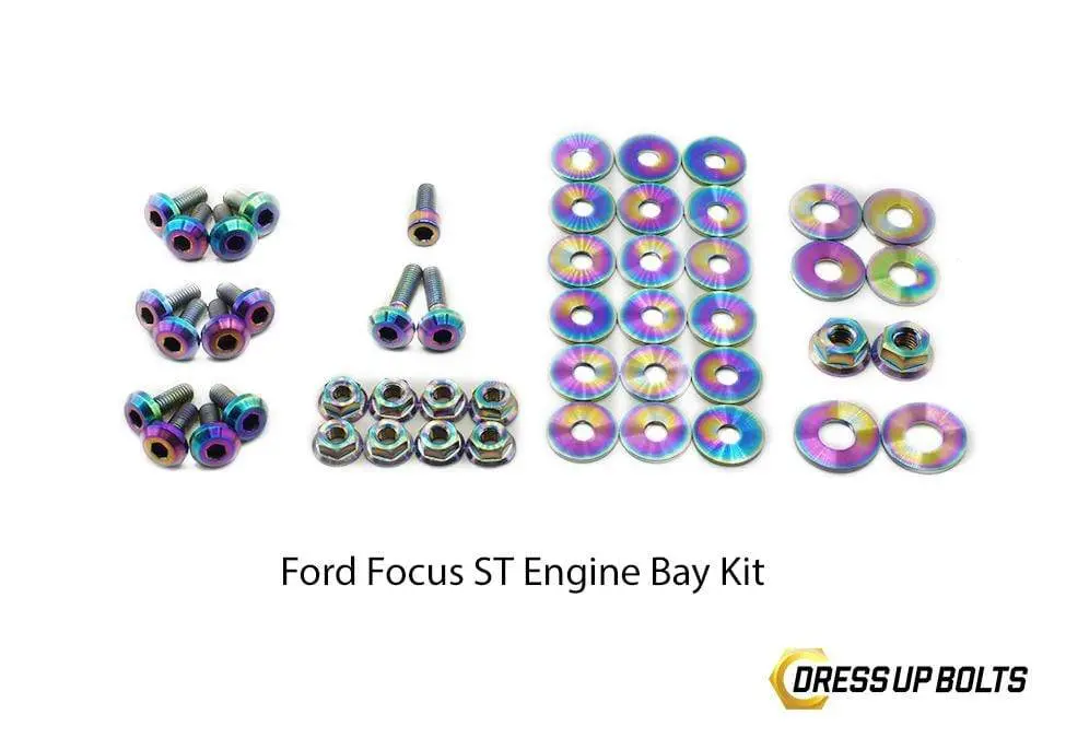 Ford Focus St (2011-2014) Titanium Dress Up Bolt Engine Bay Kits 1