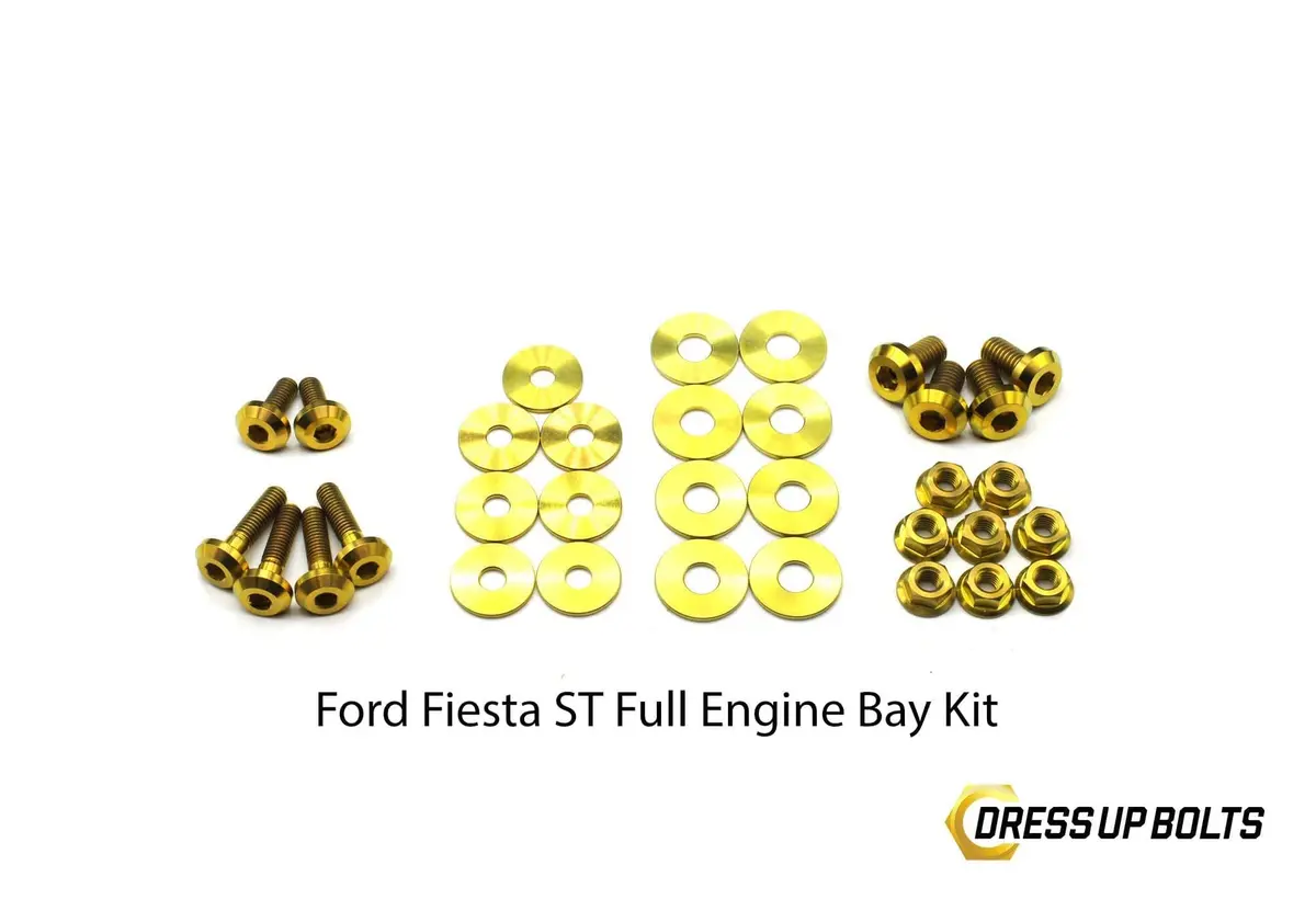 Ford Fiesta St (2013-2018) Titanium Dress Up Bolt Engine Bay Kit 1