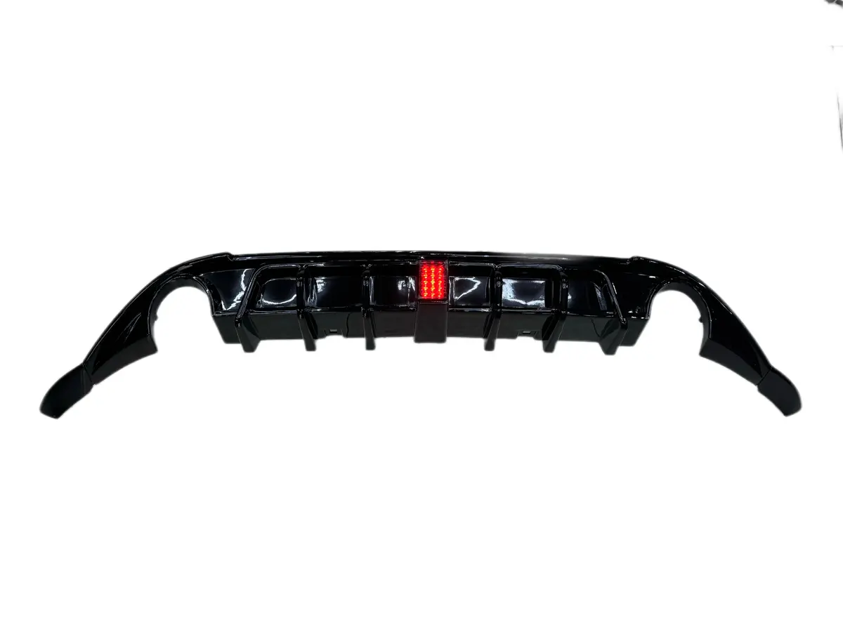 Vw Golf 7 Gti Ak Rear Diffuser Gloss Black With Led 1
