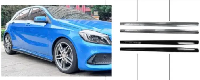 Mercedes W176 A Class Sport Side Skirts 1