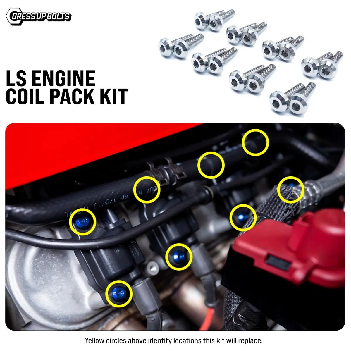 Dress Up Bolts Titanium Hardware Coil Pack Kit - Ls Engine 1