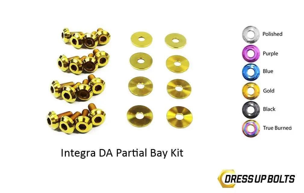 Acura Integra Da (1989-1993) Titanium Dress Up Bolts Partial Engine Bay Kit 1