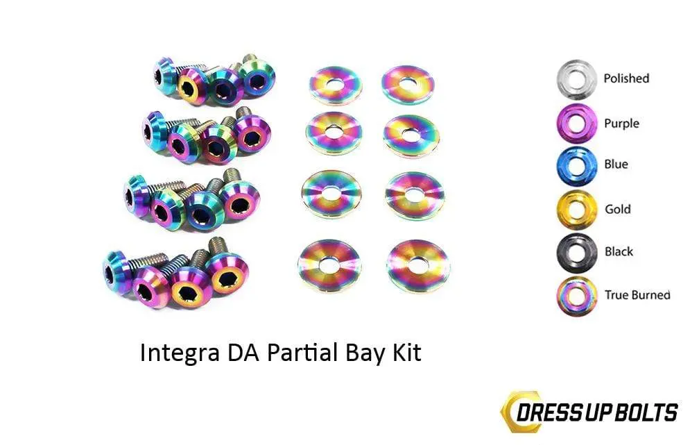 Acura Integra Da (1989-1993) Titanium Dress Up Bolts Partial Engine Bay Kit 6