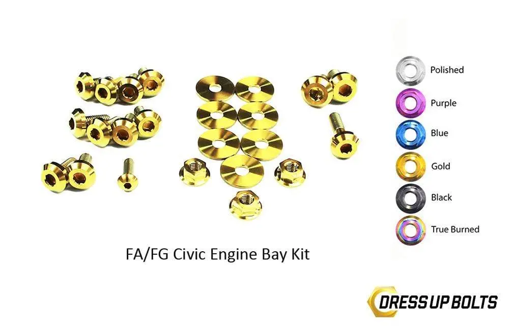 Honda Civic Si Fg/Fa (2006-2011) Titanium Ti Dress Up Bolts Engine Bay Kit 3