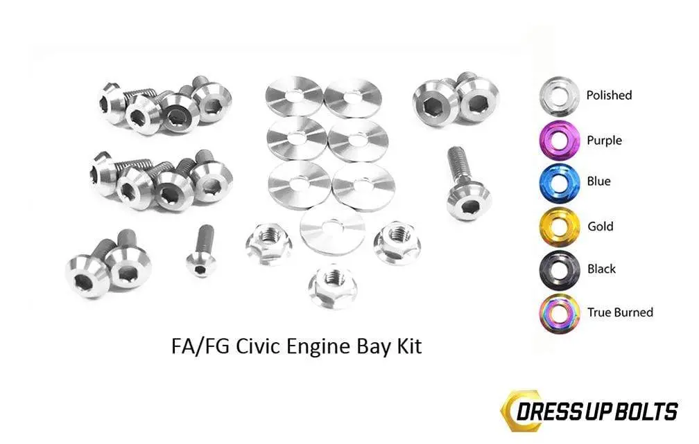 Honda Civic Si Fg/Fa (2006-2011) Titanium Ti Dress Up Bolts Engine Bay Kit 6