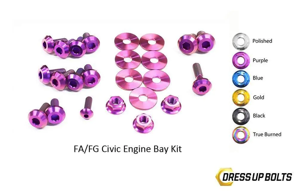 Honda Civic Si Fg/Fa (2006-2011) Titanium Ti Dress Up Bolts Engine Bay Kit 5